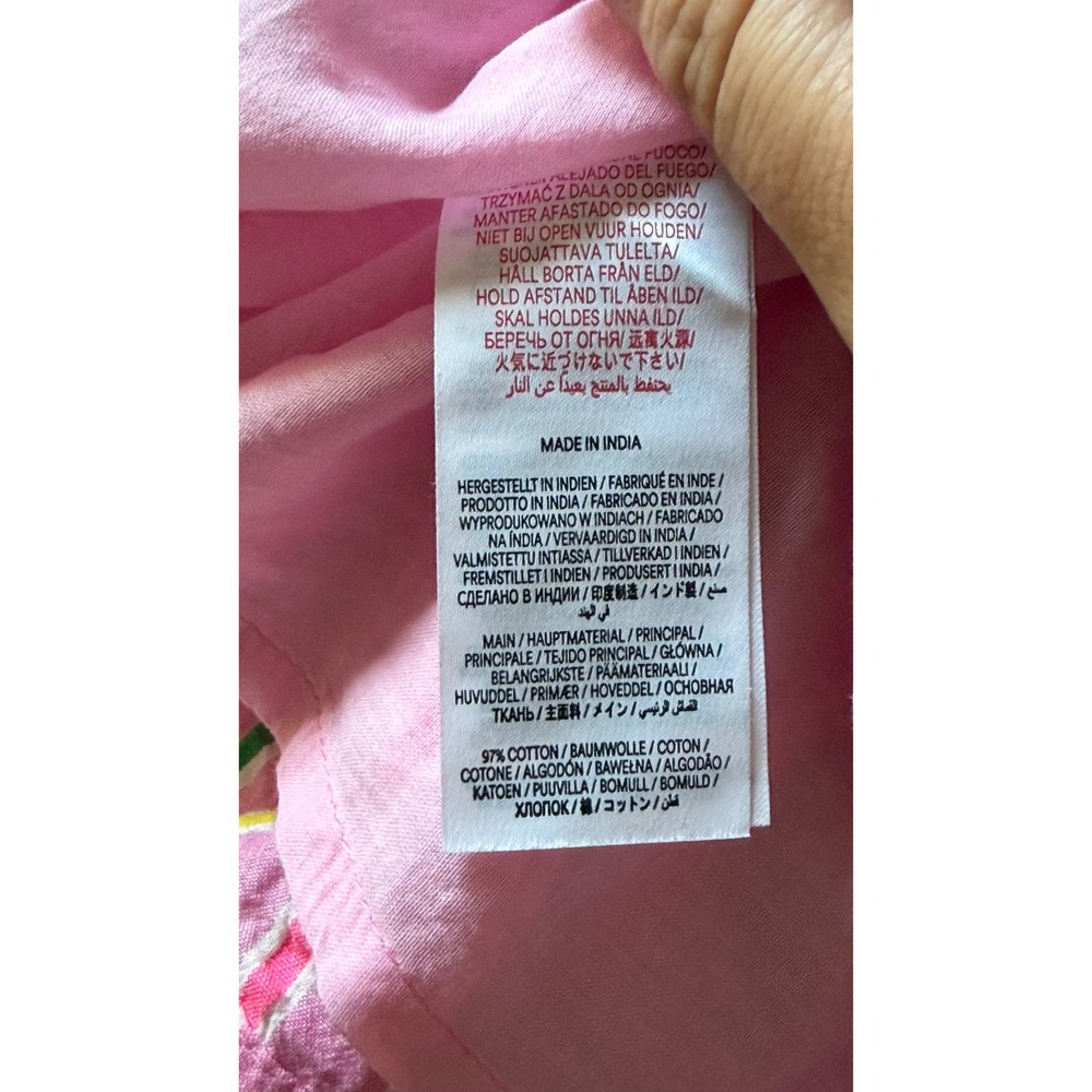 Mini Boden Girls Pink Striped Scallop Trim Cotton Dress G5444 Size 4-5Y - Picture 5 of 9